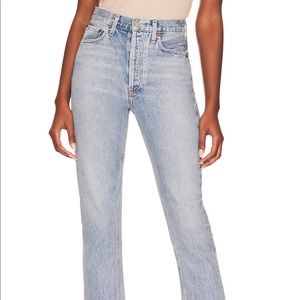 Agolde Riley High Rise Straight Crop Jeans